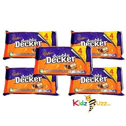 Cadbury Double Decker 4 Bars Multipack Double Filling Bar 149.2g Pack of 5