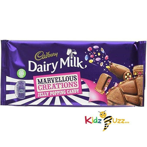 Cadbury Marvellous Collection Jelly Popping Sweet Bar, 180 g, Pack of 3
