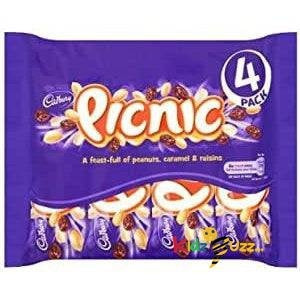 Cadbury Picnic 4 Bars Pack of 5, Total 20 Bars