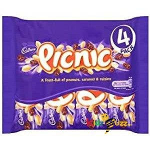 Cadbury Picnic 4 Bars (Pack of 5, Total 20 Bars)