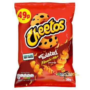 Cheetos Twisted Flamin Hot Snacks Crisps 30gX30