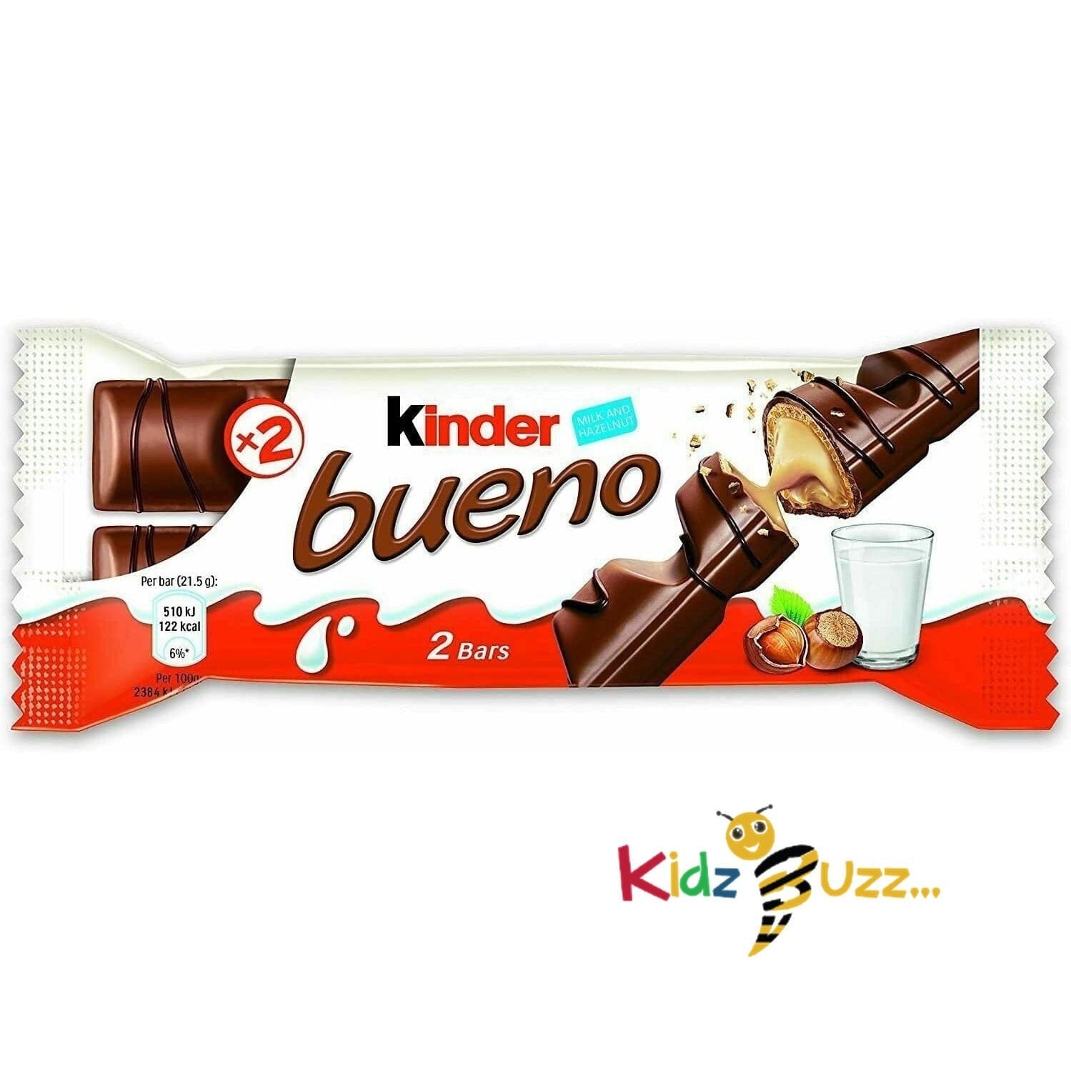 Kinder Bueno Chocolate Bars, 44 g Pack of 30