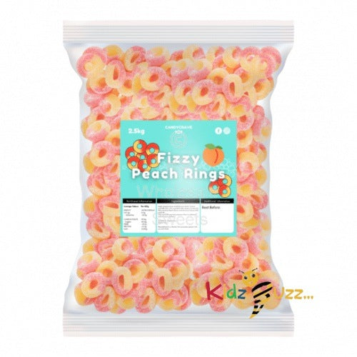 CandyCrave Fizzy Peach Rings 2.5Kg