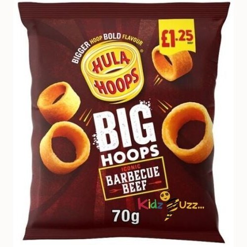 Hula Hoops Big Hoops Iconic Barbecue Beef Flavour 70gX20