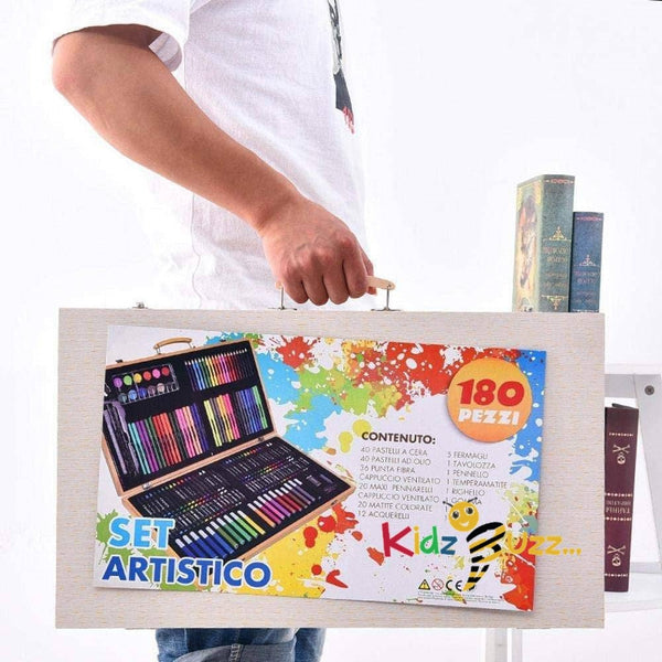 180 Piece Art Studio Childrens Colouring Set