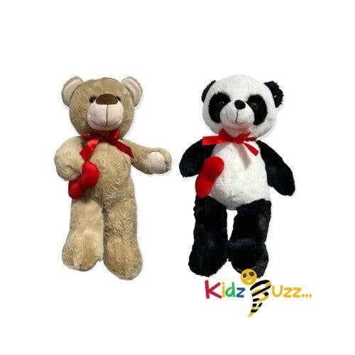 50 CM Soft Toy Bear & Panda W/ Red Heart