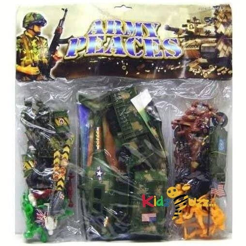50+ Pcs. Army Man, Vehicles, Helicopter, Bikes, Flag, Gun & Accessories Toy Set