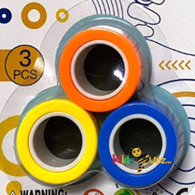 Colorful Magnetic Rings Fidget Toy, Anti-stress