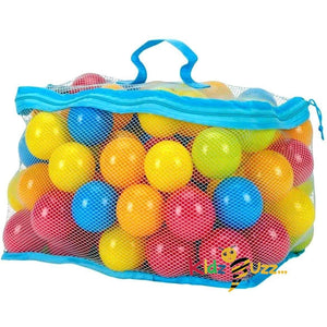 Colourful Plastic Play Balls with Storage Bag (Pack of 120)