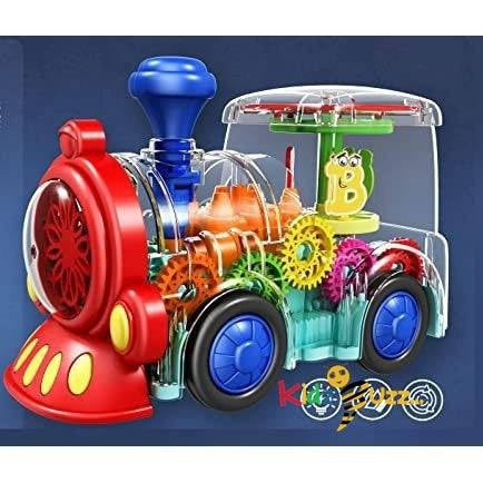 Electric Gear Train Toy Transparent W/ Light & Music