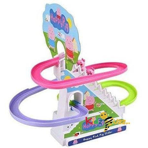 MUSICAL STAIR CLIMBING TOYS SLIDE TRACK W/ LIGHT & MUSIC, PEPPA PIG