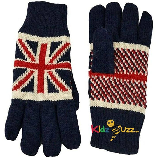 Unisex Union Jack Full Fingered Gloves