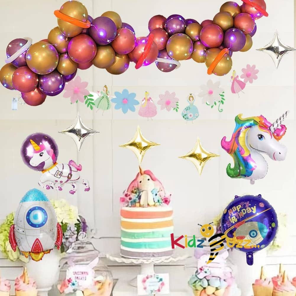 47Pcs Birthday Unicorn Balloons