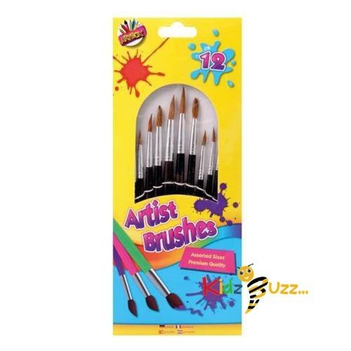 ARTIST BRUSHES ASSORTED 12 PACK
