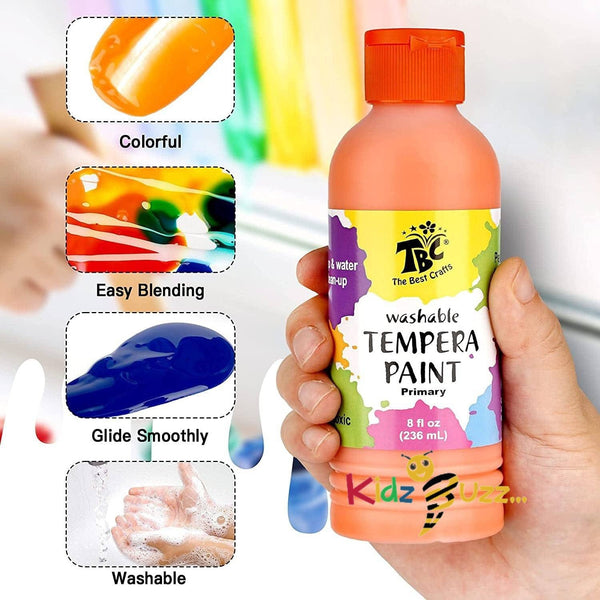 Vibrant Tempera Paint Set - 6 Primary paint colors