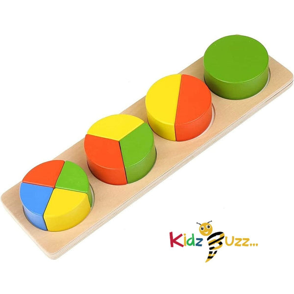kids Colorful Stacking Toys Fraction Blocks - Early Development and Activity Wooden Toys