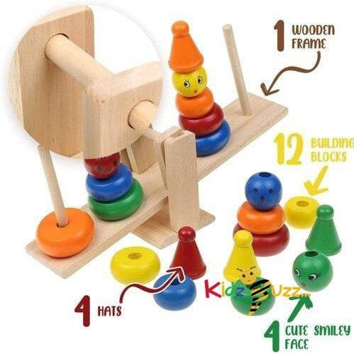 Wooden Clown Stacking