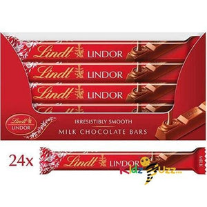 Lindt LINDOR Milk Chocolate Bars 38 g (Pack Of 24)