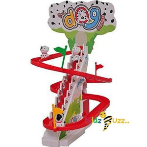 Dog Paradise Racer Track Toy, Kids Fun Playing Games with Slide & Music, Climbing Stairs Toys for Toddlers and Kids