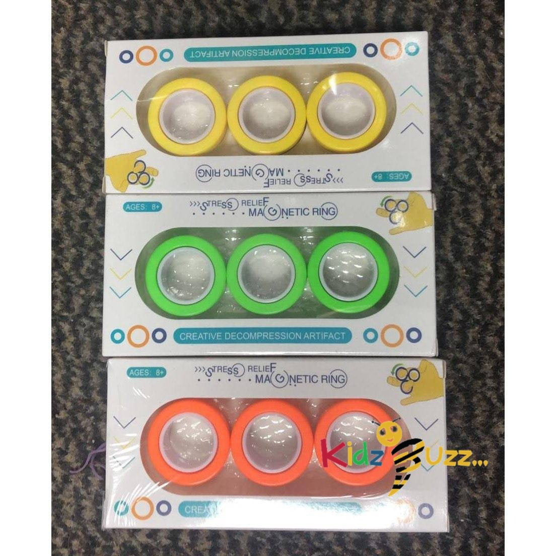 YISHIDANY Magnetic Ring Fidget Spinner Toys Set Fingers Magnet Rings for  ADHD Stress Relief Magical Toys