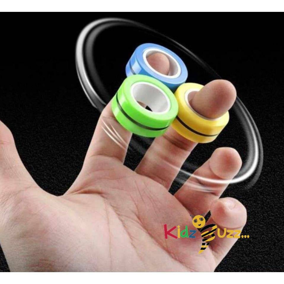 Fidget Ring Toy Magnetic Ring Toy for Kids Anti Stress Finger Magnetic Rings  Magical Finger Spinning