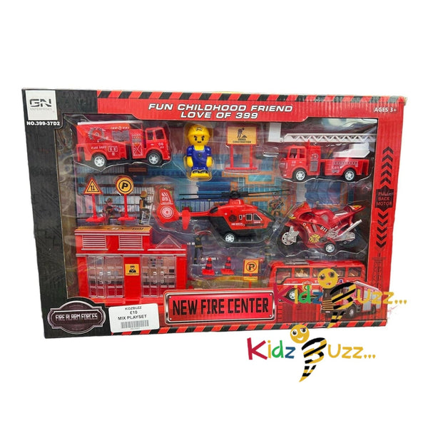 Fire Rescue/Sanitation/New Build Project Toy Set For Kids