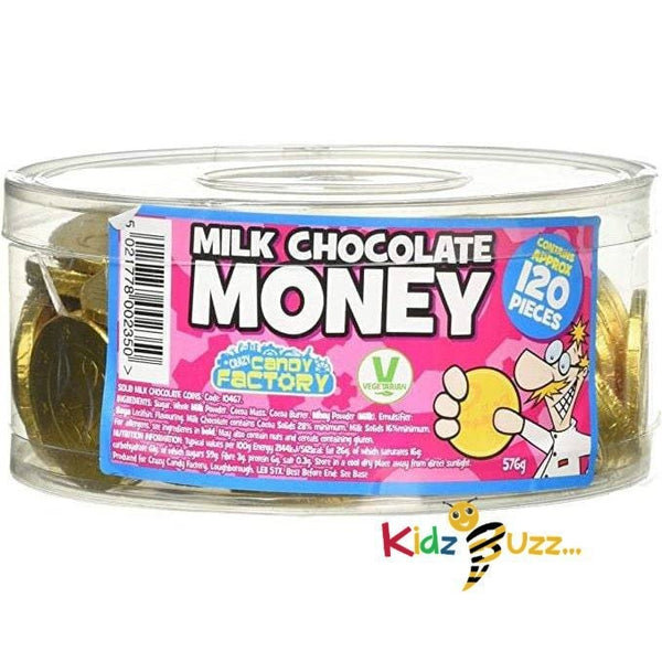 Crazy Candy Factory Milk Chocolate Coins - 120 x Gold Foiled Euro Coins