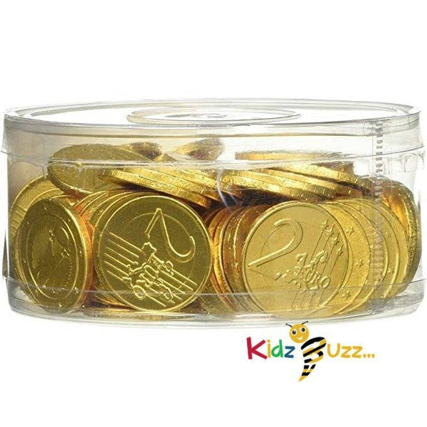Crazy Candy Factory Milk Chocolate Coins - 120 x Gold Foiled Euro Coins