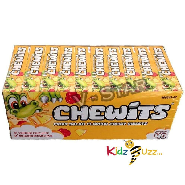 Full Box of CHEWITS Fruit Chewy Sweets Fruit Salad 40 x 30g