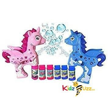 kidzbuzz Unicorn Bubble Gun - Contains Bubble Solution - Summer Fun in the Garden - Bubble Toys for Summer Outdoor Fun PINK