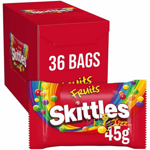 Skittles Sweets, Fruit Chewy Halloween Sweets, Pack of 36, 45 g