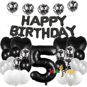 Sweet 5th Birthday Balloon (Black)