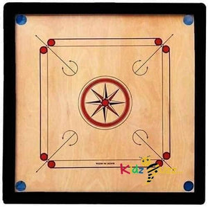 Tournament Size Carrom Board Game, Wooden Coins, Carrom Stand Strike Family Fun Indian Board Game (Coins Only)