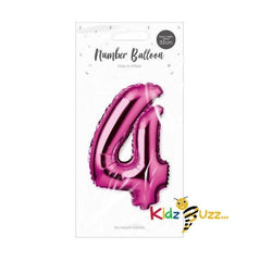 Pink Foil Number Balloon 32cm