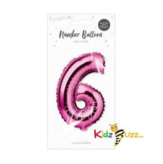 Pink Foil Number Balloon 32cm