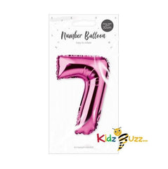 Pink Foil Number Balloon 32cm
