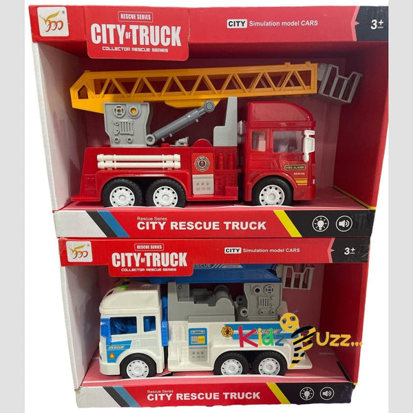 City truck Rescue Series Light & Sound Vehicles Toy