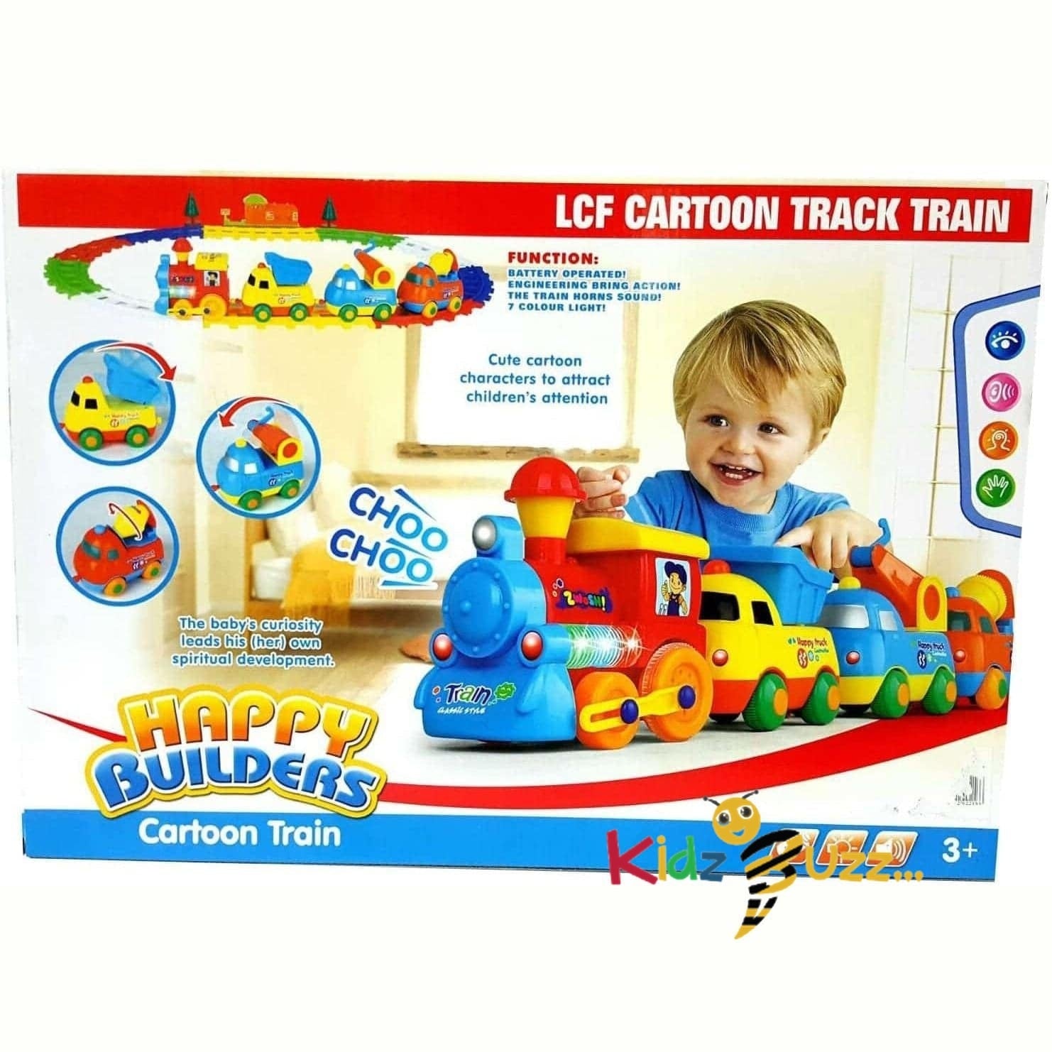 Happy Builders Choo Choo Cartoon Train Track Set