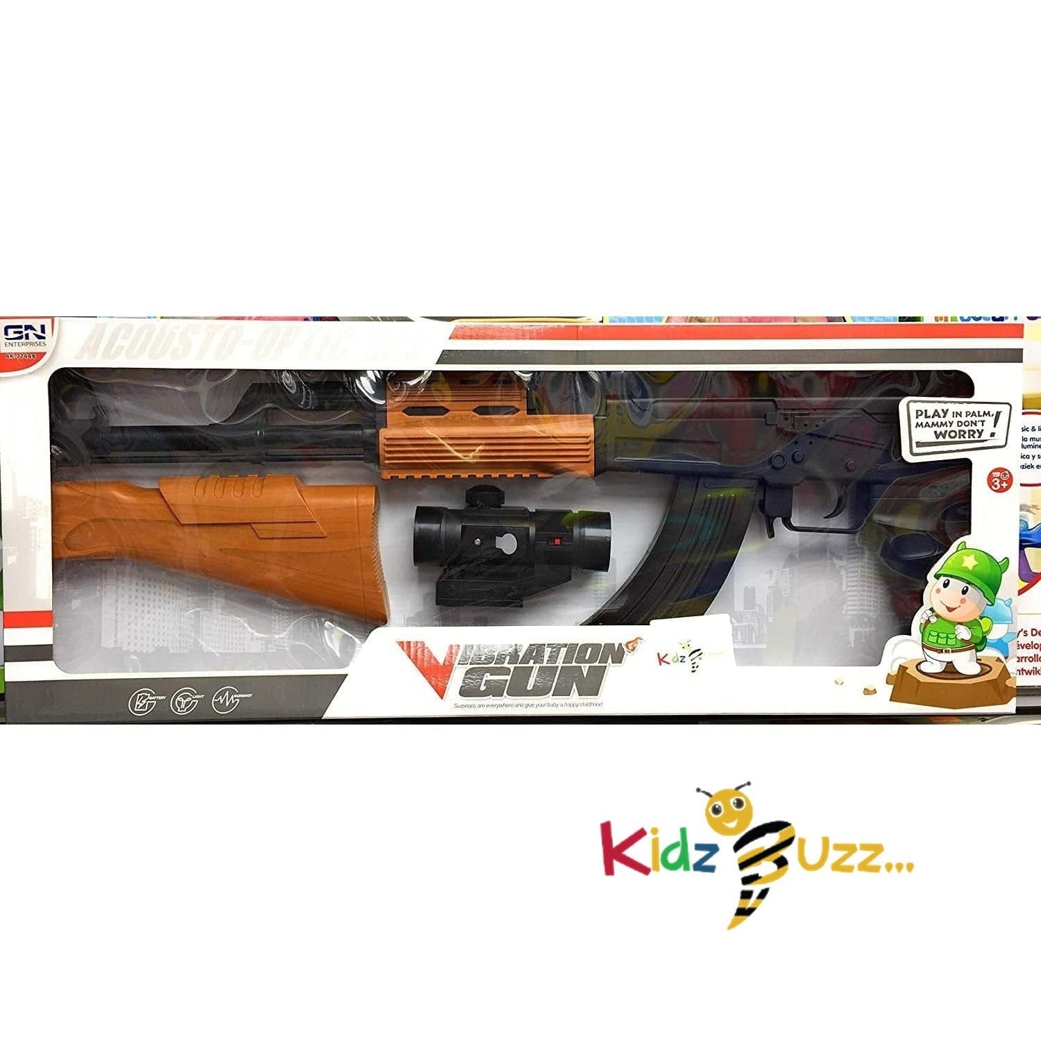 Kids Toy Gun AK-47 with Vibration, Sound , Flashing and Telescope Kids Toy Gun AK-47 with Vibration, Sound , Flashing and Telescope