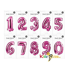 Pink Foil Number Balloon 32cm