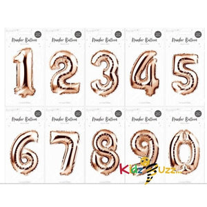 Rose Gold Foil Number Balloon 32cm