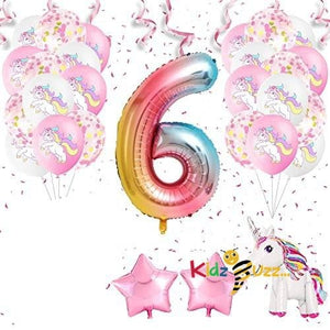 Unicorn 6th Birthday Balloon Decoration