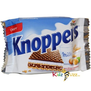 Knoppers Chocolate Hazelnut Wafers, (Box of 24 x 25g Packs)