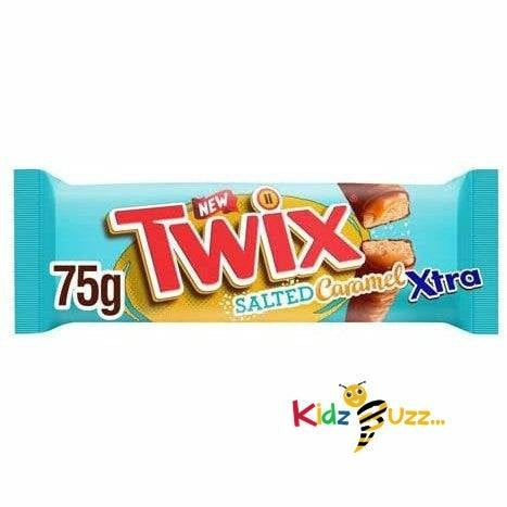 Twix Xtra Salted Caramel Chocolate Biscuit Twin Bars - Pack of 24 x 75G