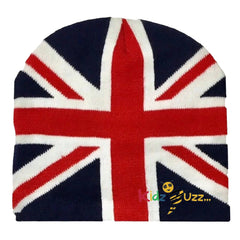 Mens Great Brition Union Jack Flag Winter Beanie Hat