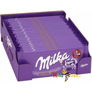 Milka Alpine Milk Chocolate Bar 90g (Pack Of 22 Full Box)