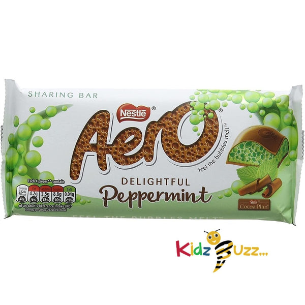 Aero Peppermint Chocolate Sharing Bar, 100 g, Pack of 15