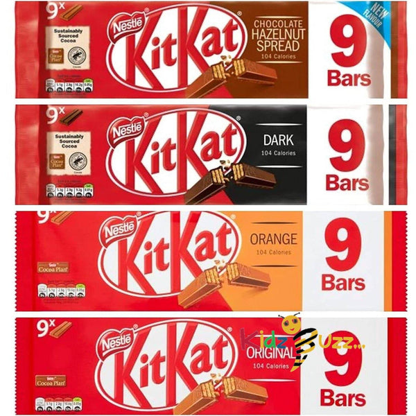 Kit Kat 2 Finger Mixed Set 4 x 9 Bars