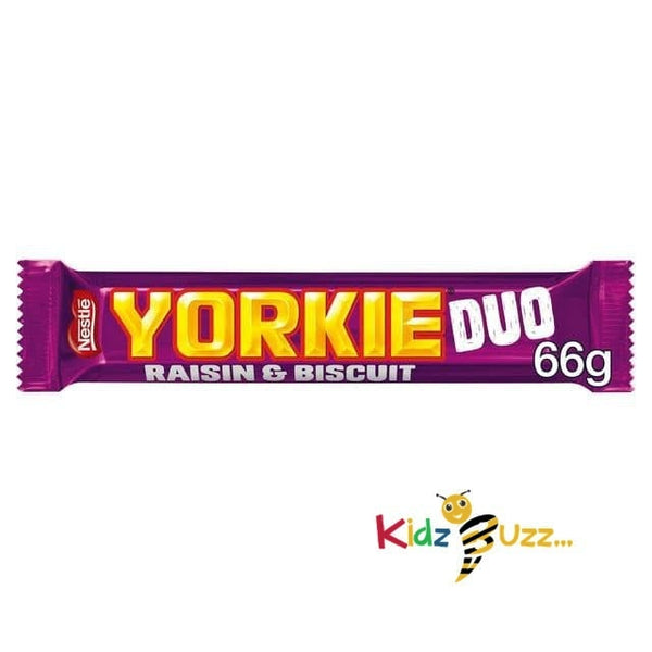 Nestle YORKIE Raisin & Biscuit Duo Chocolate Bars 24 x 66 g
