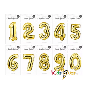 Gold Foil Number Balloon 32cm